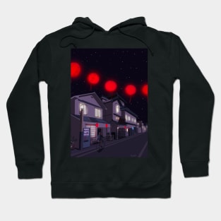 Lofi Japan Street at Night Hoodie